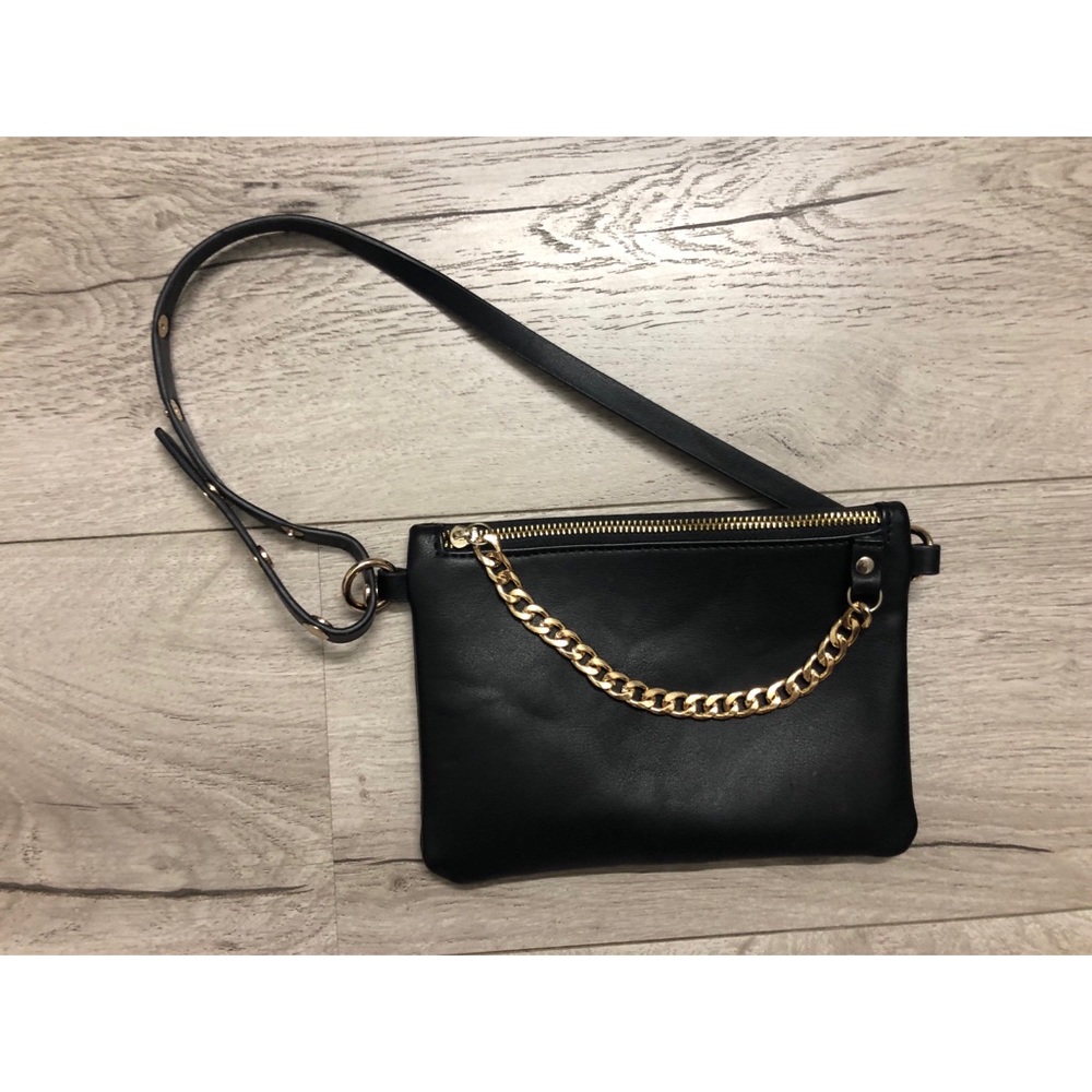 Gold chain link fanny pack belt bag